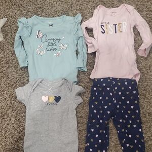 Carter's Little Sister Set - Pink, Blue, Gray